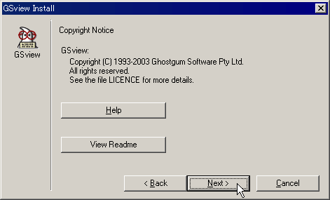 GSview Copyright \